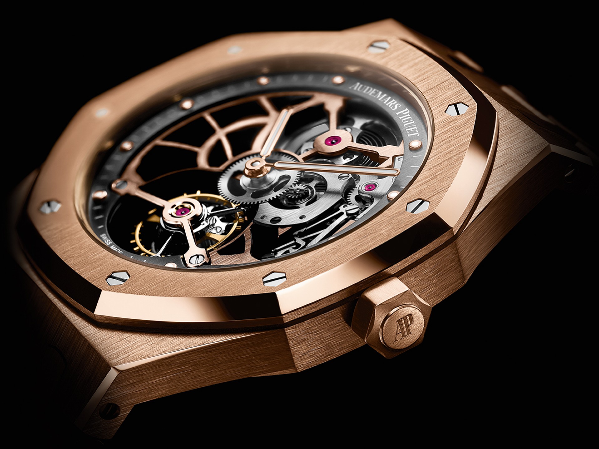 Audemars Piguet Royal Oak Chrono Rose Gold Brown Dial on Leather Strap 41mm Complete Set [New Style Card]