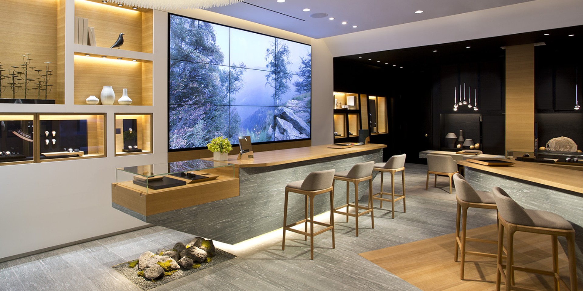 Inside view of a Audemars Piguet boutique.