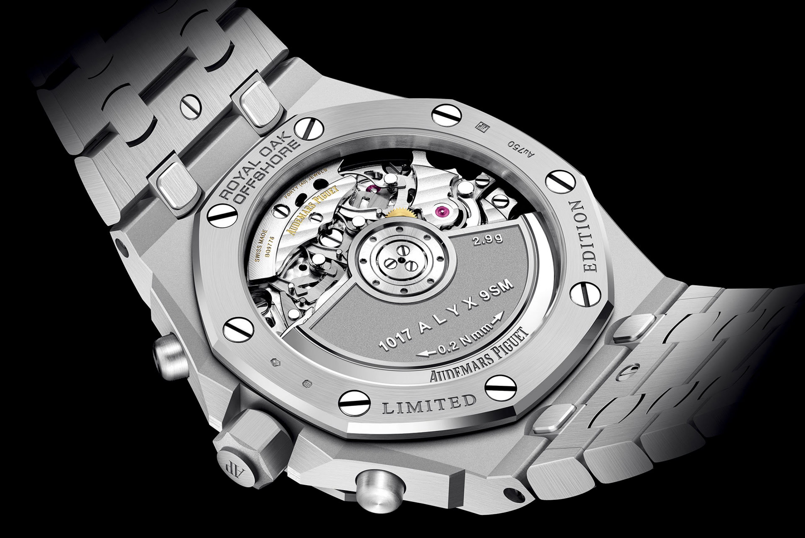 A white gold Royal Oak backcase.