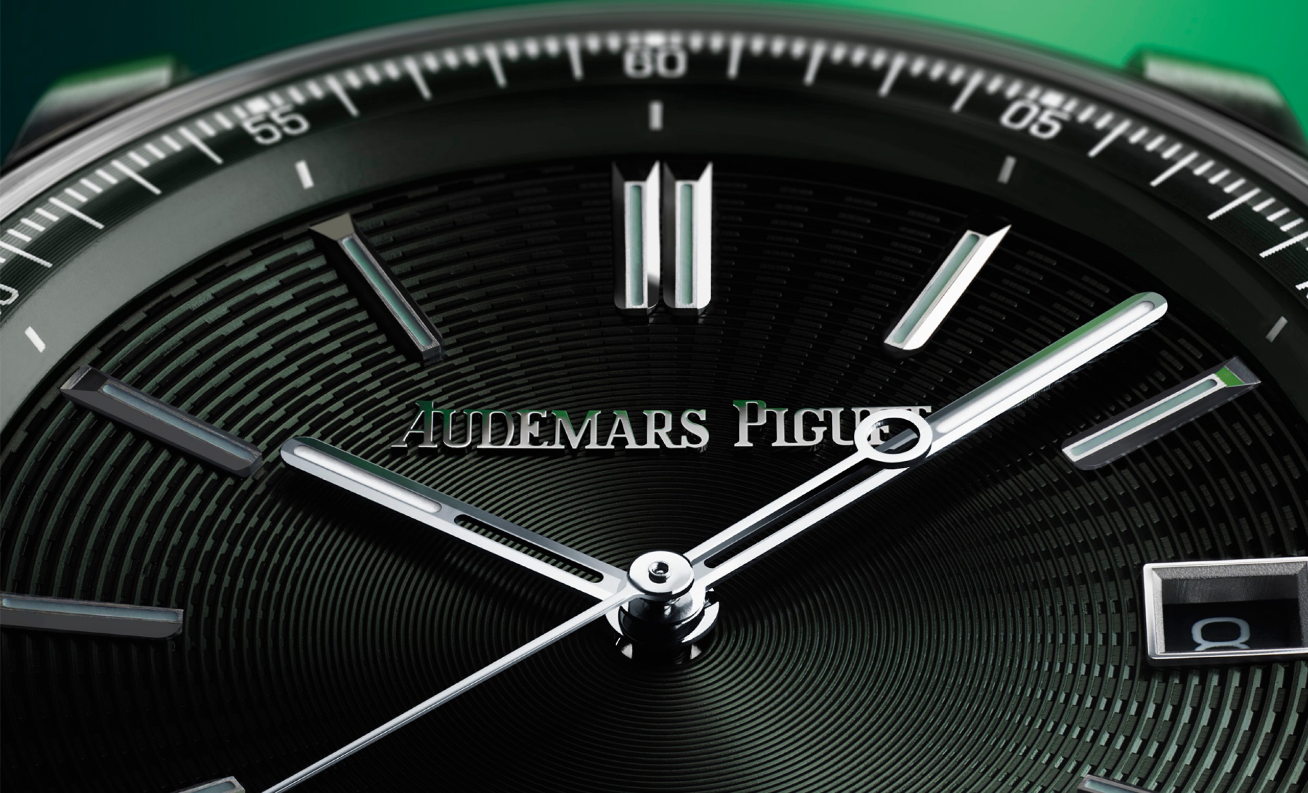 Gros plan d’un cadran de Code 11.59 by Audemars Piguet.