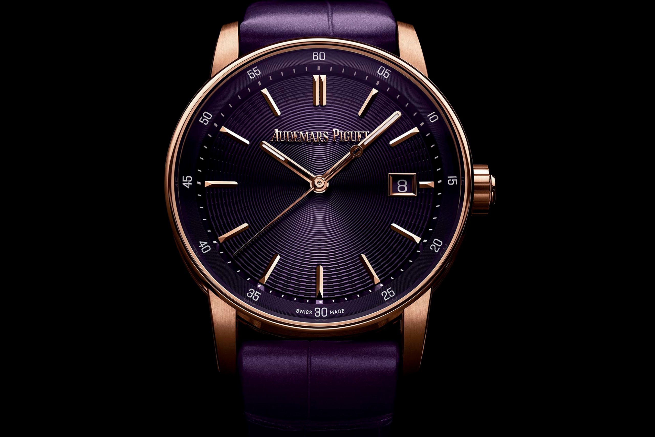 Close up of a Code 11.59 by Audemars Piguet watch.