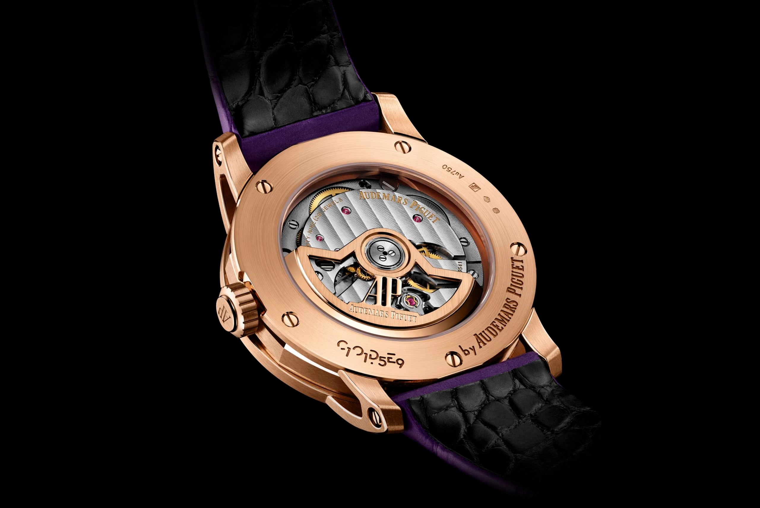 Close up of the Code 11.59 by Audemars Piguet backcase.