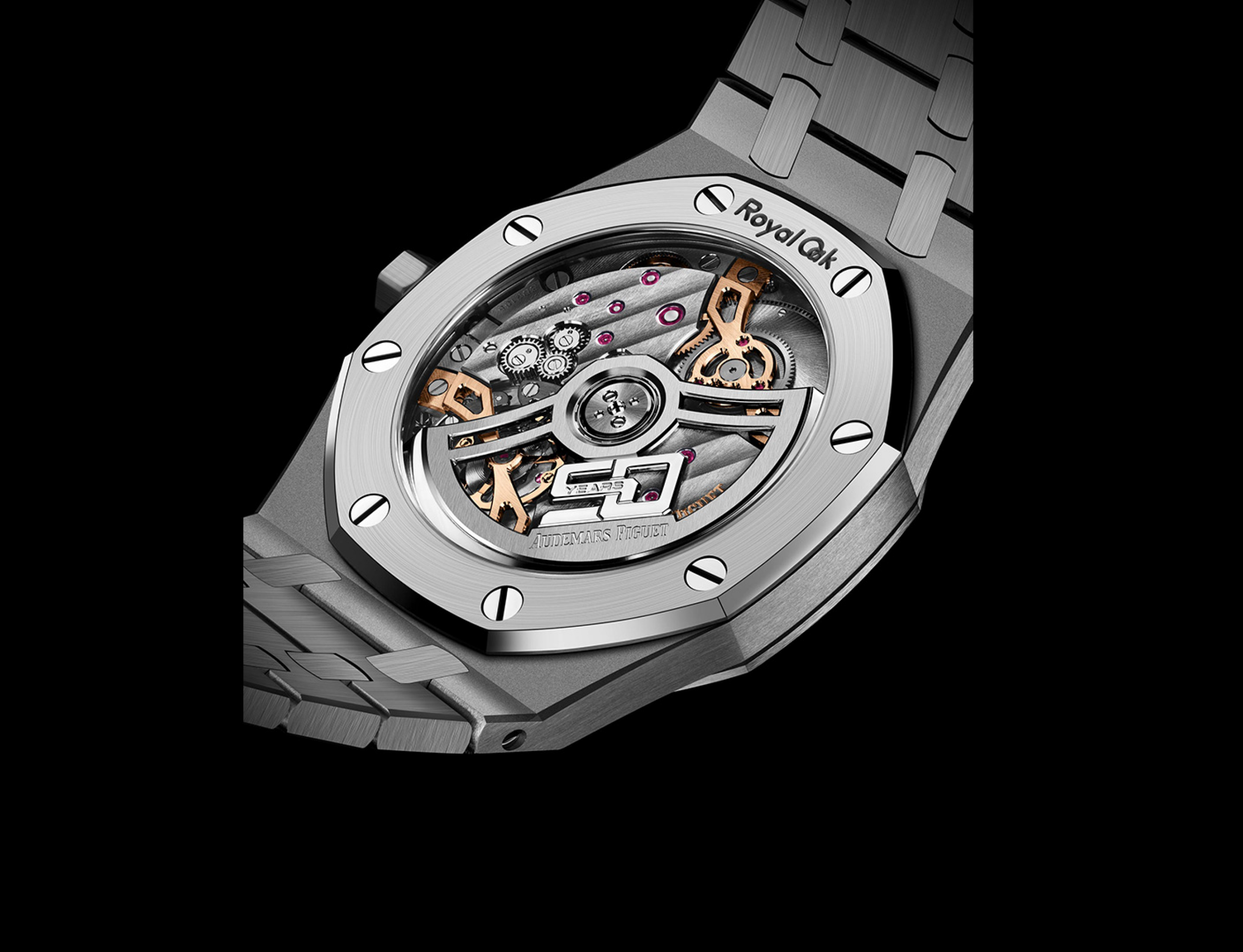 Gros plan d’un mouvement automatique, Calibre 7121.
