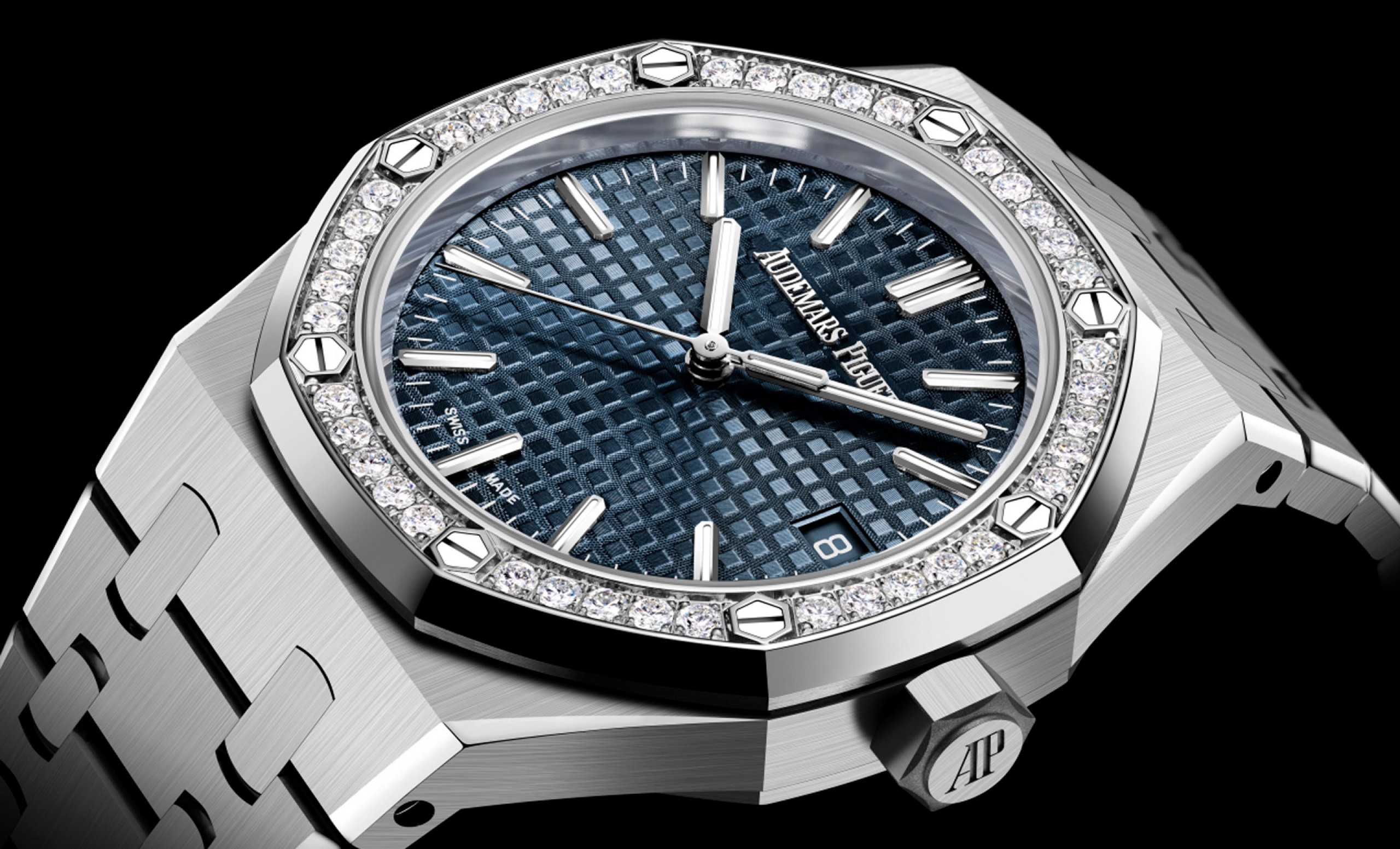 Close up of a Royal Oak “Grande Tapisserie” dial.