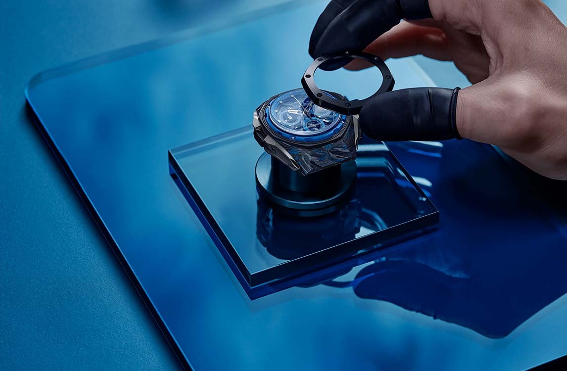 Savoir faire shoot of a Royal Oak Concept watch.