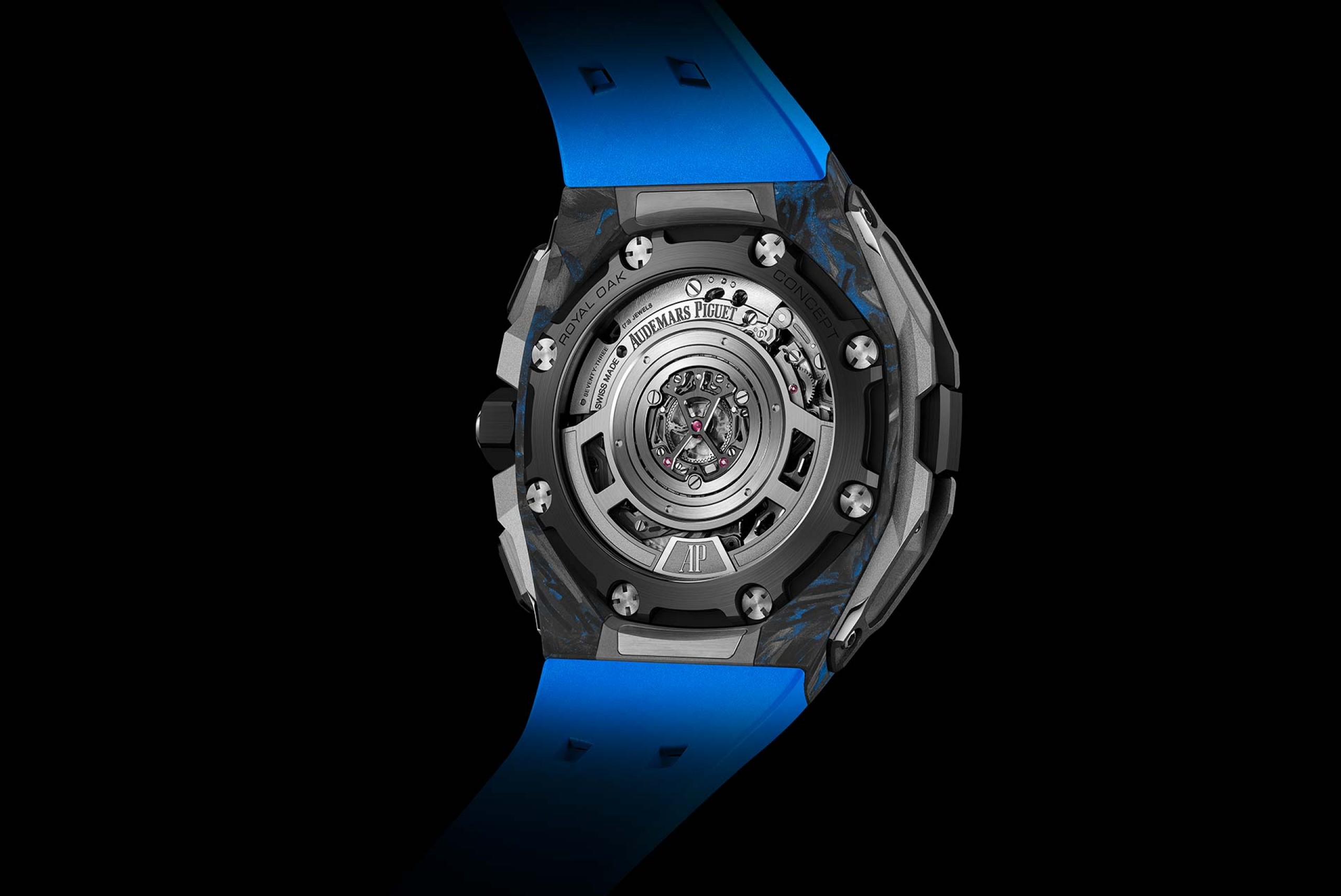 Gehäuserückseite einer Royal Oak Concept in Nahaufnahme