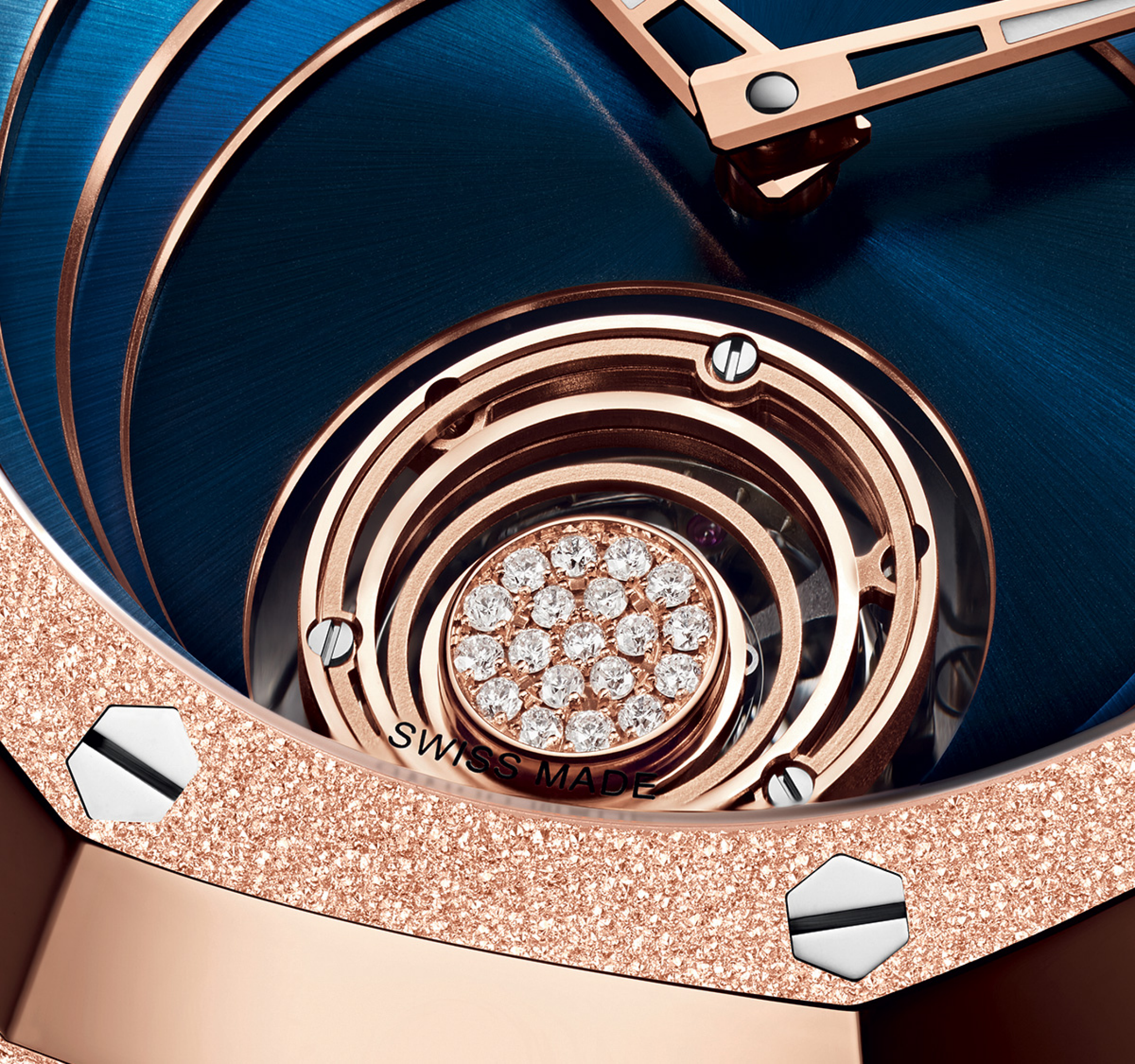 Gros plan d’une cage de tourbillon volant - montre.