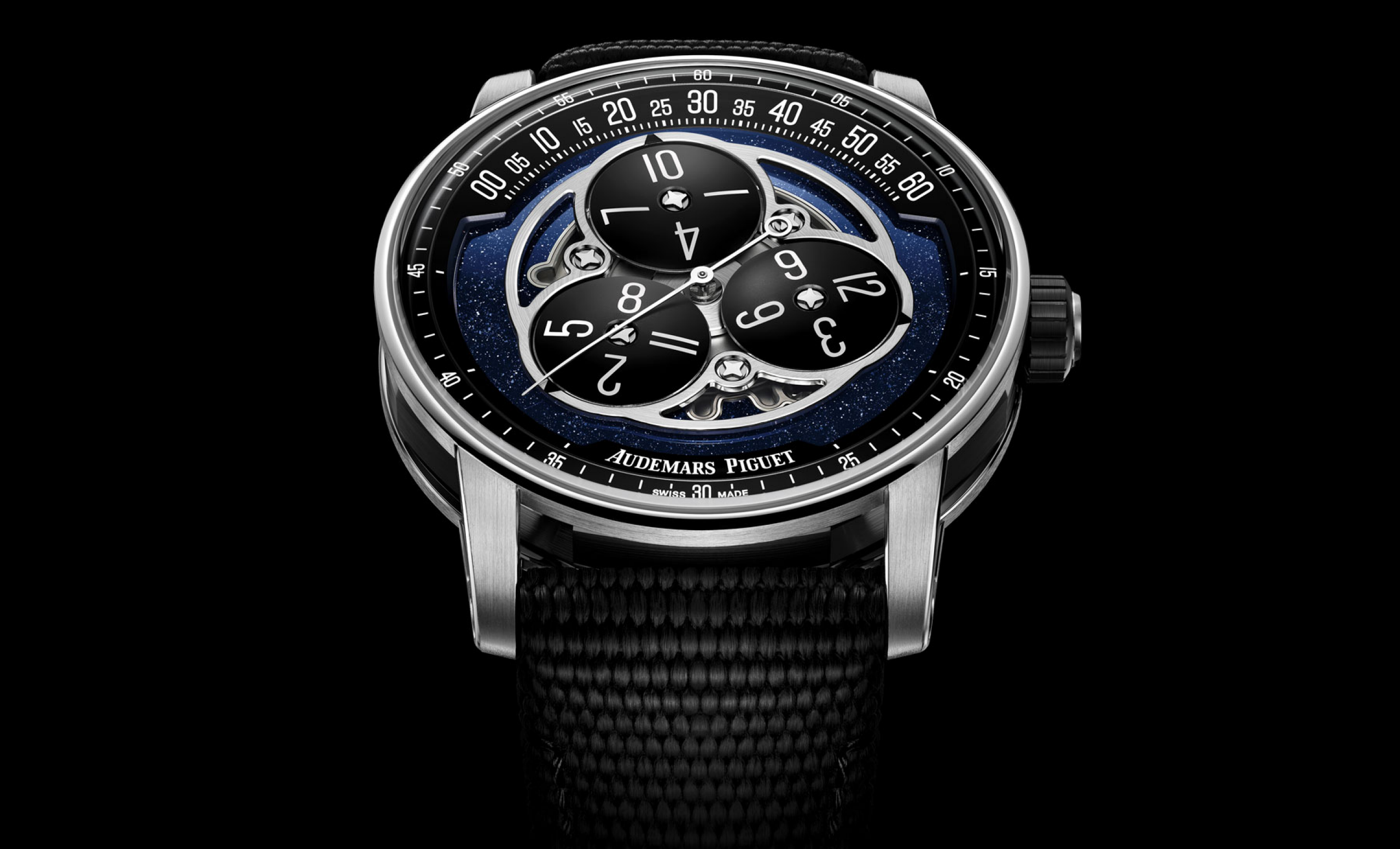 Крупный план часов Code 11.59 by Audemars Piguet Starwheel.