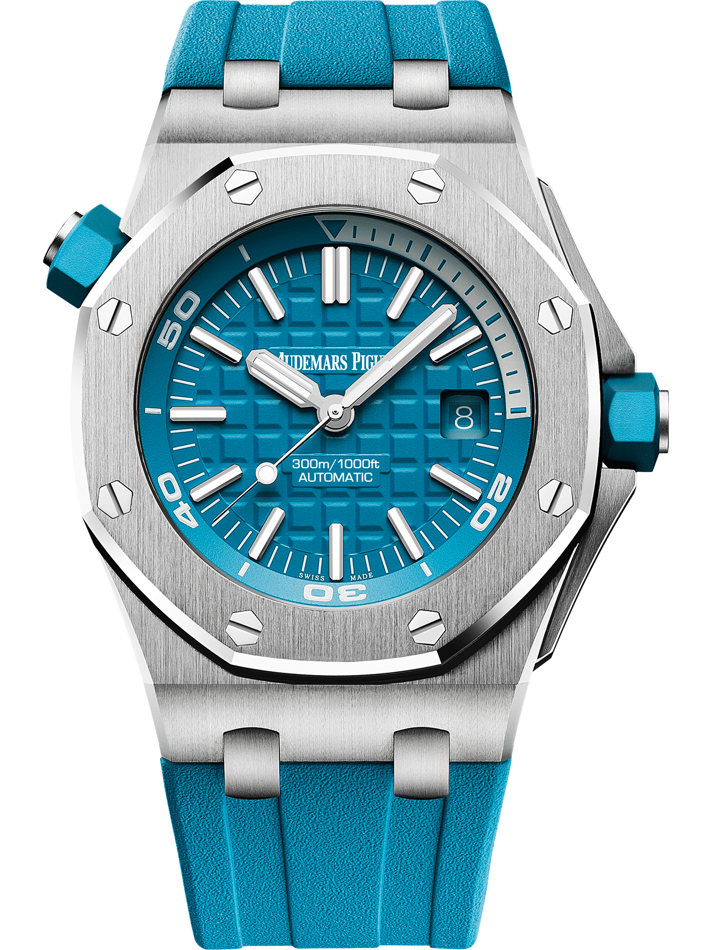 Audemars piguet royal oak offshore blue rubber strap sales