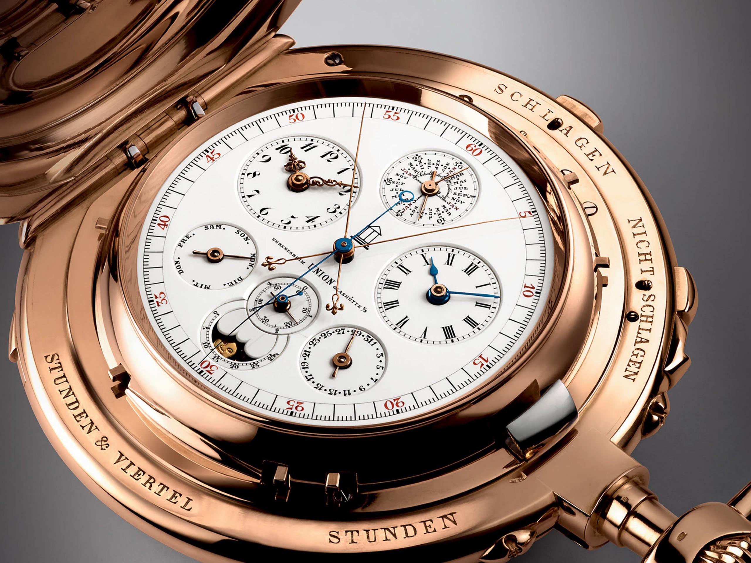 An expert presenting openworked watches