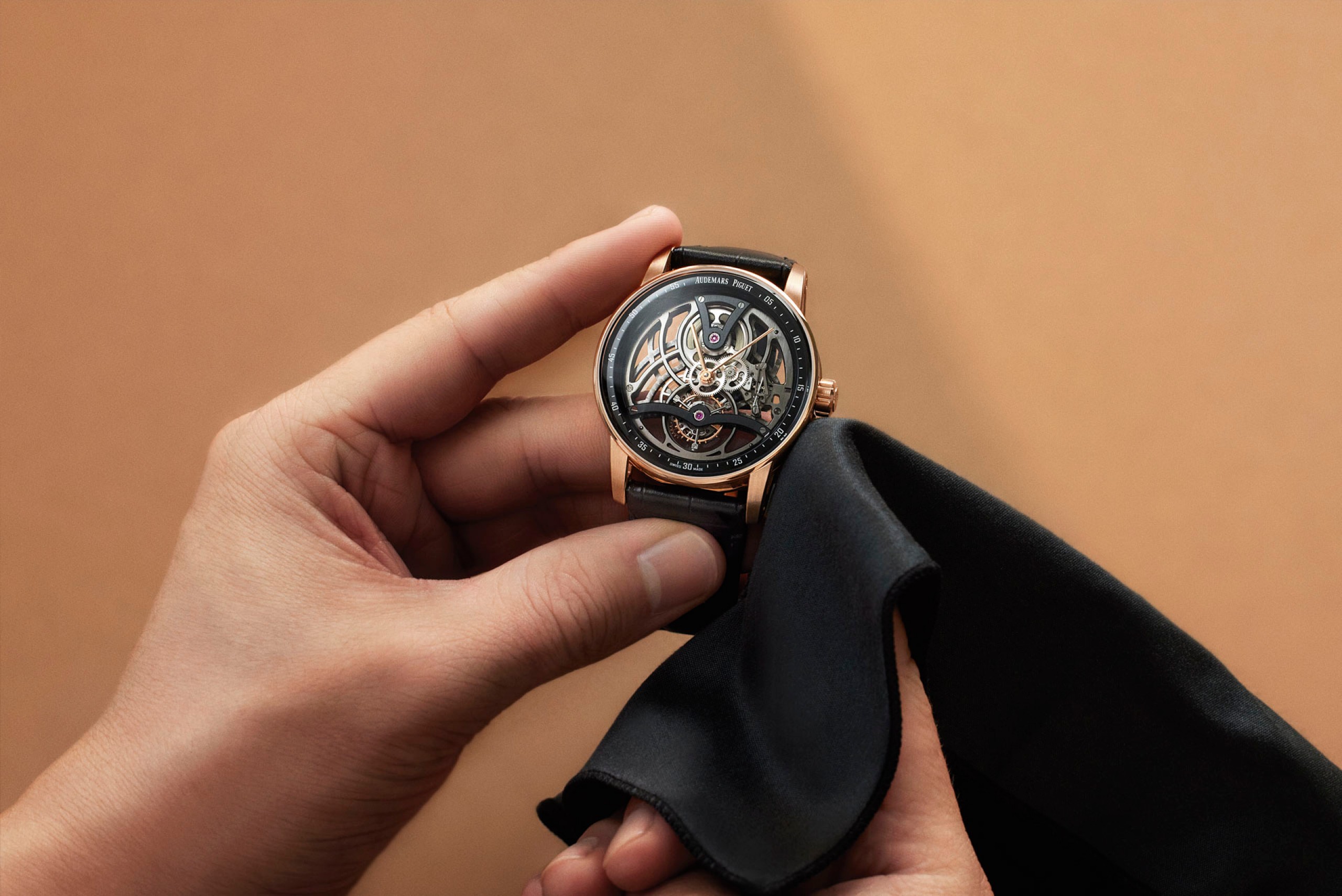 Water on the case of a Royal Oak watch.