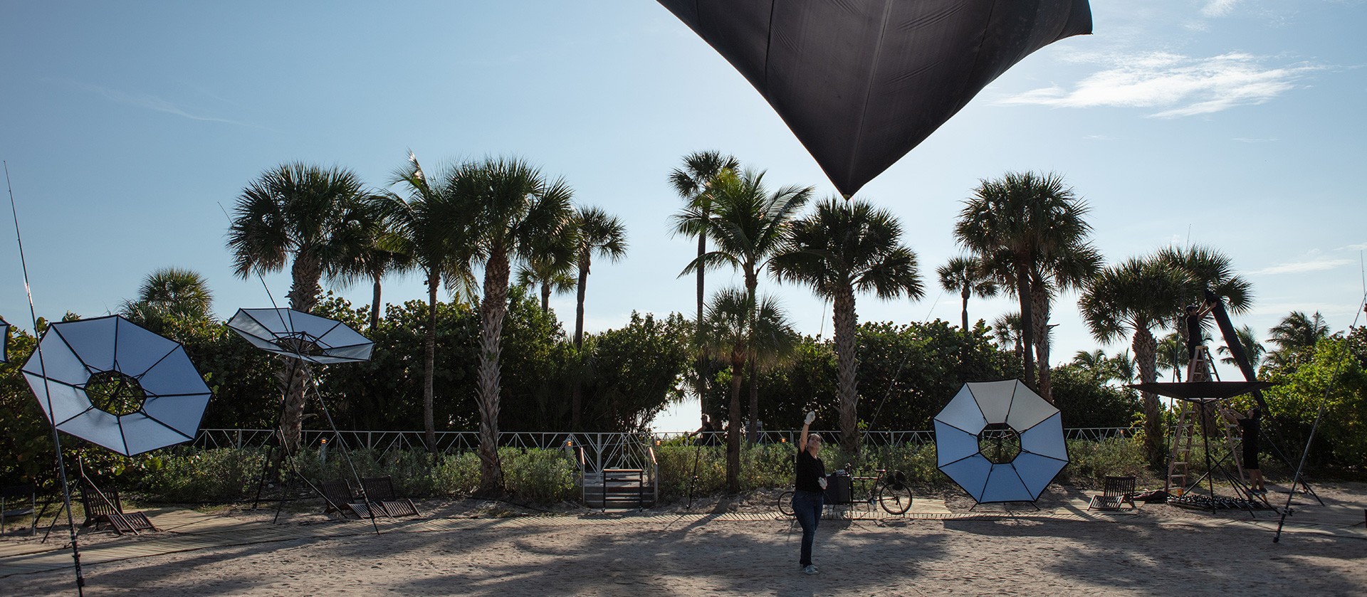 A glimpse of Tomás Saraceno's project "Albedo".